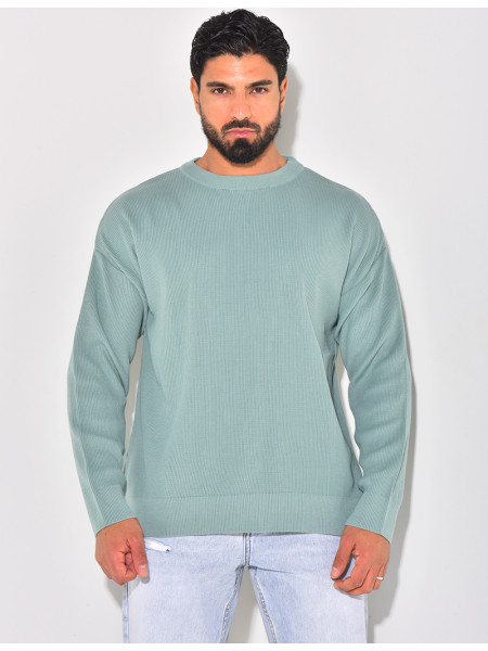 Pull fin à col rond