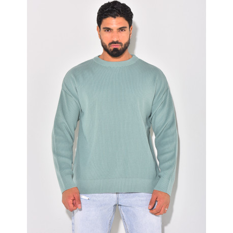 Pull fin à col rond