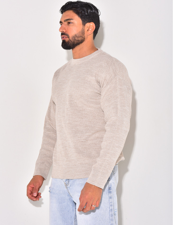 Pull fin à col rond