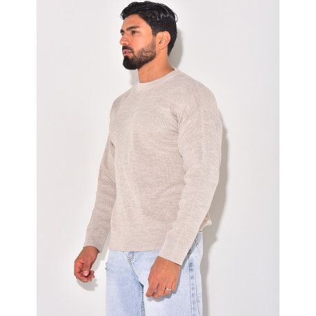 Pull fin à col rond