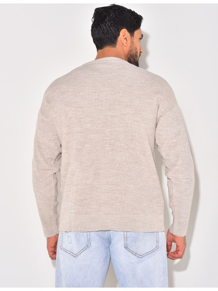 Pull fin à col rond