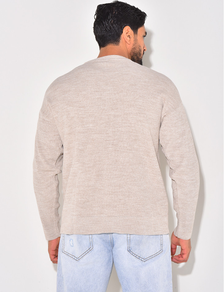 Pull fin à col rond