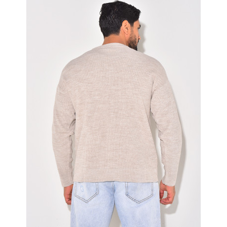 Pull fin à col rond