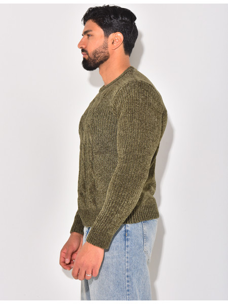 Pull en laine tressé