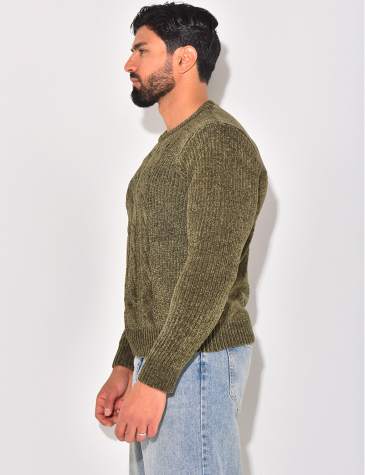 Pull en laine tressé