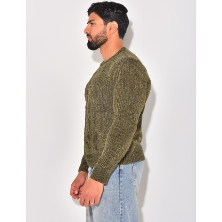 Pull en laine tressé