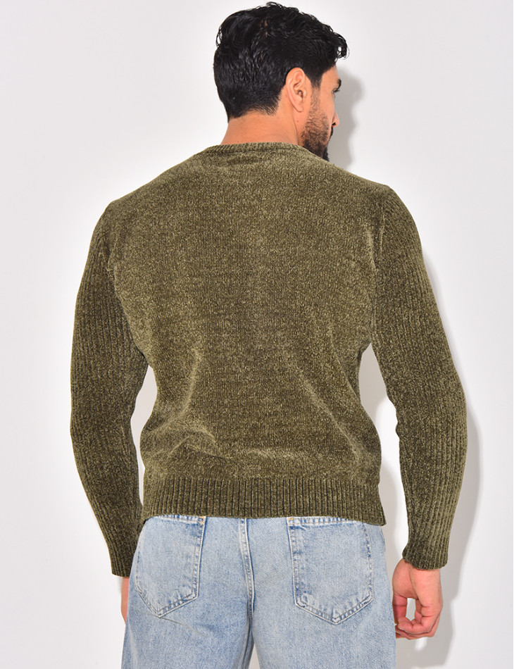 Pull en laine tressé
