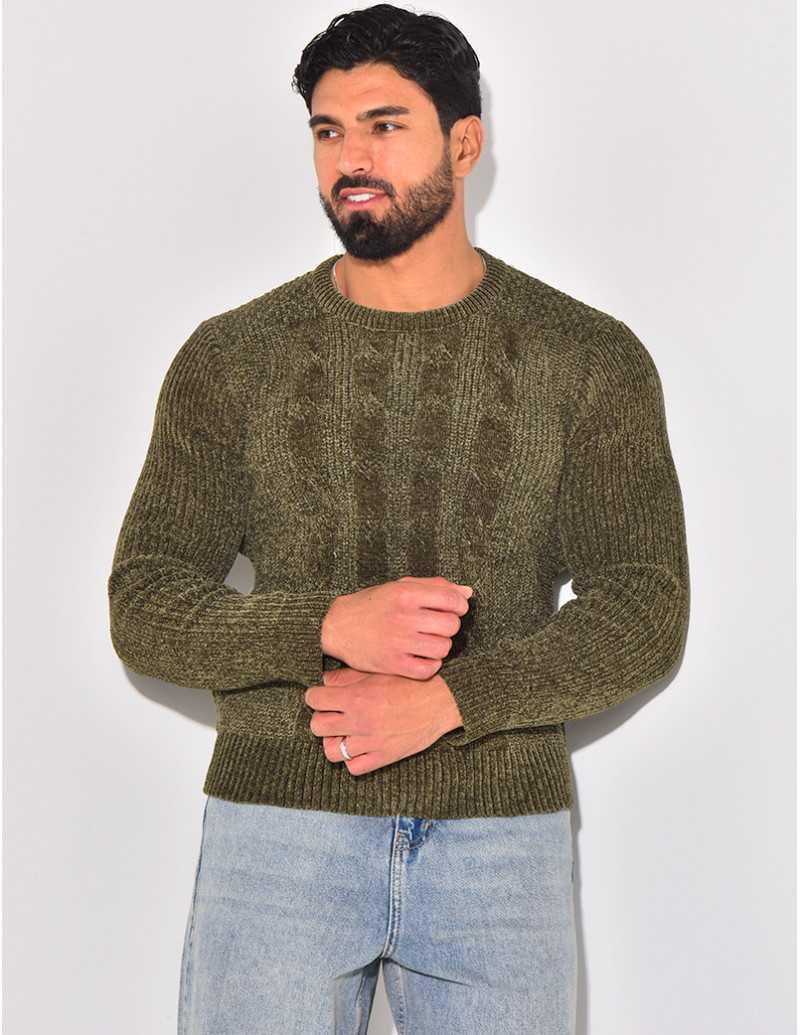 Pull en laine tressé