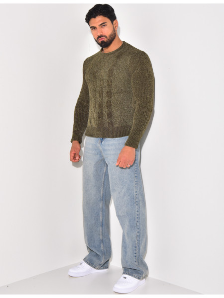 Pull en laine tressé