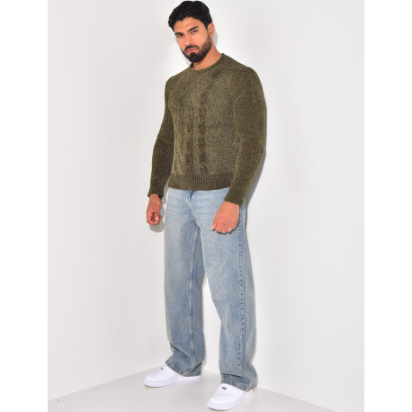 Pull en laine tressé