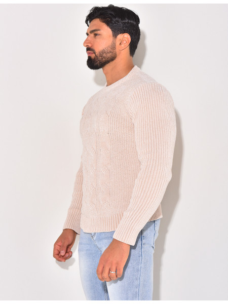 Pull en laine tressé