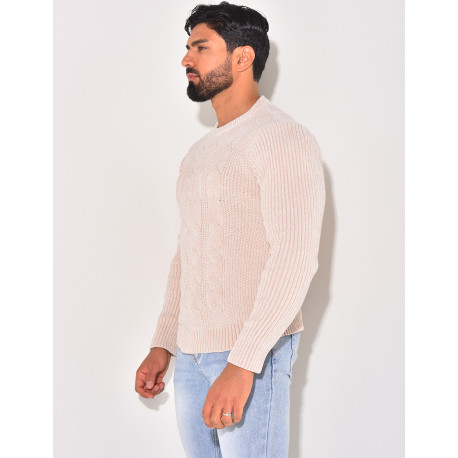 Pull en laine tressé