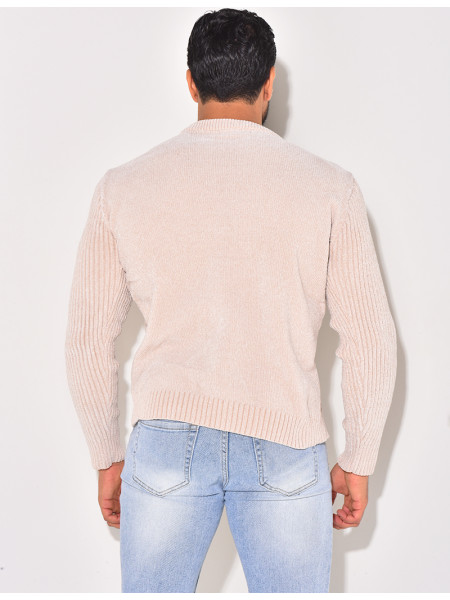 Pull en laine tressé