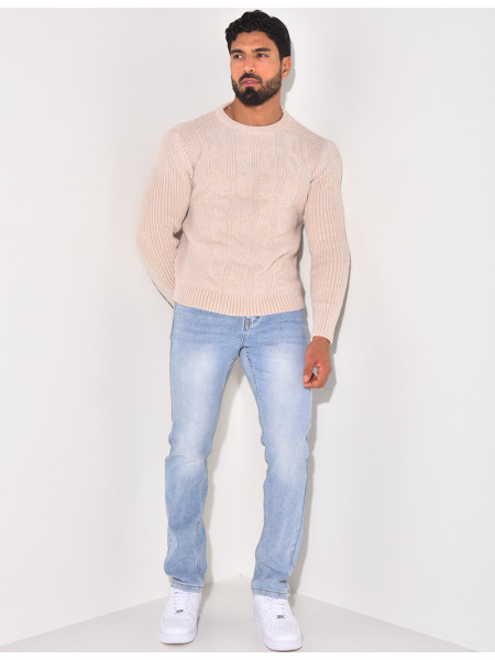 Pull en laine tressé