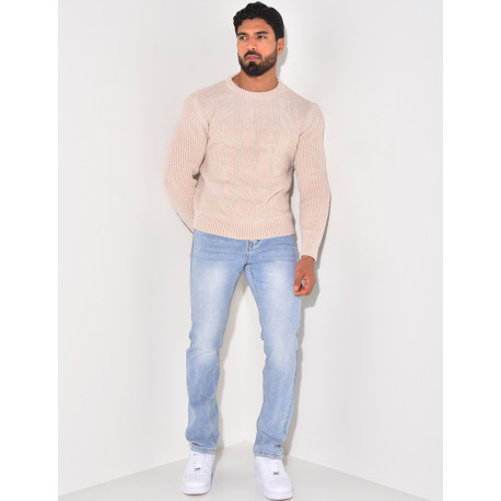 Pull en laine tressé