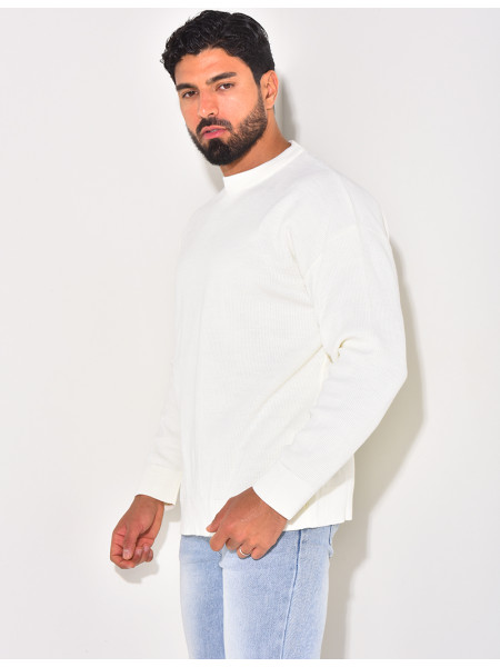 Pull fin à col rond