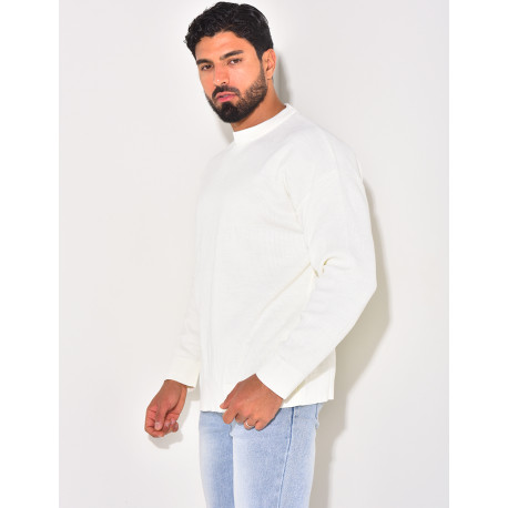 Pull fin à col rond