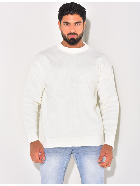 Pull fin à col rond