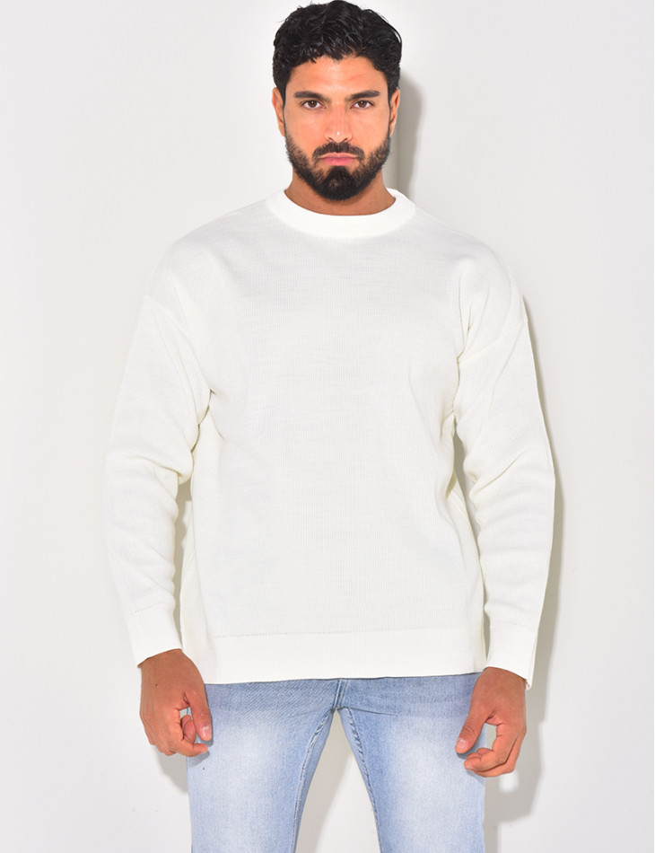 Pull fin à col rond