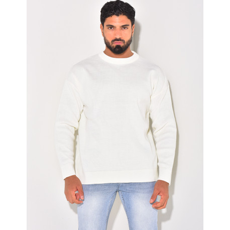 Pull fin à col rond