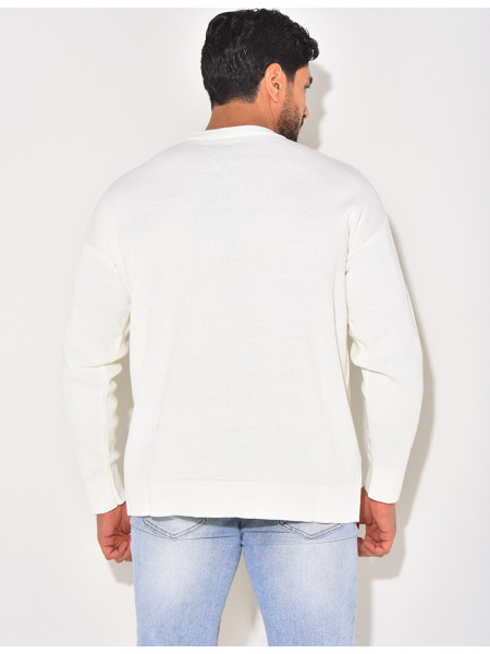 Pull fin à col rond