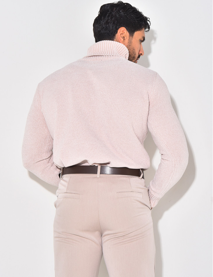 Pull en laine à col montant