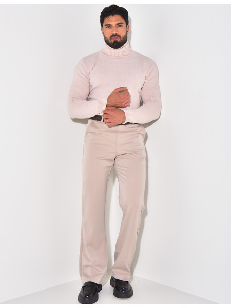 Pull en laine à col montant