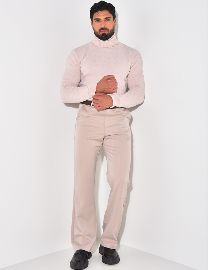 Pull en laine à col montant