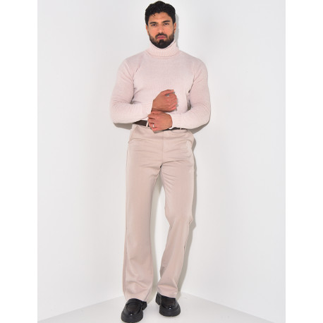 Pull en laine à col montant