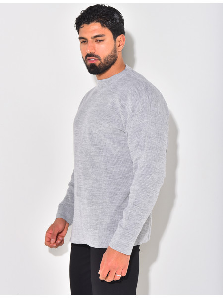 Pull fin à col rond