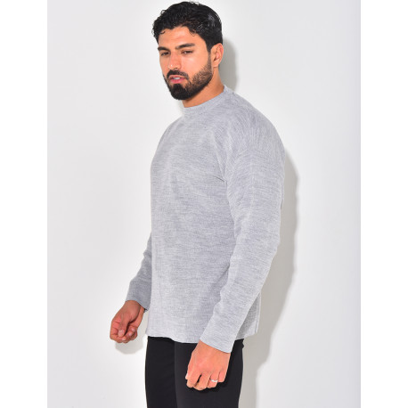 Pull fin à col rond