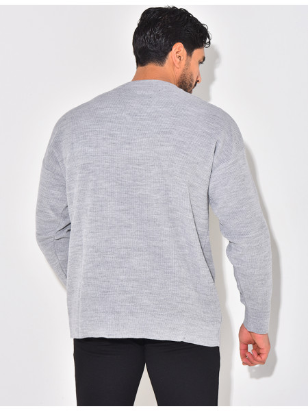 Pull fin à col rond