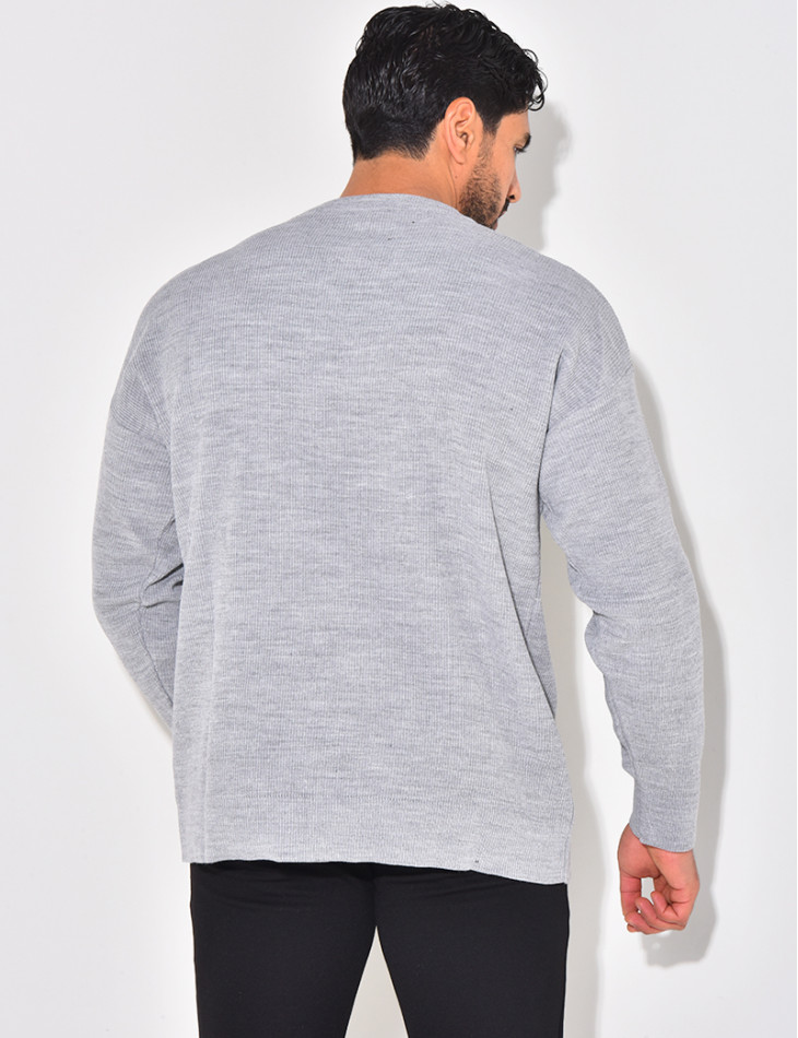 Pull fin à col rond