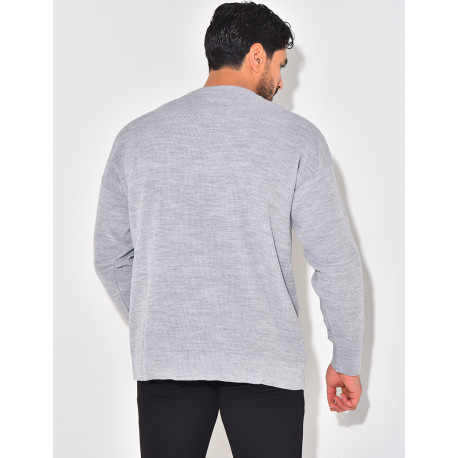 Pull fin à col rond