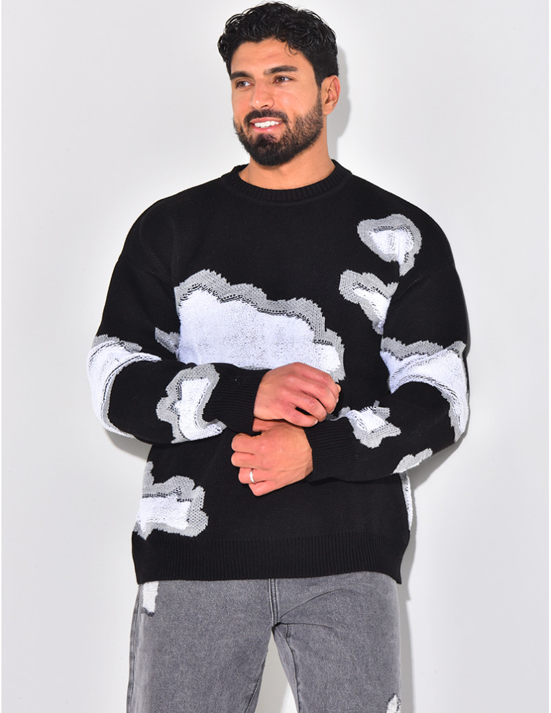 Pullover mit Wolken