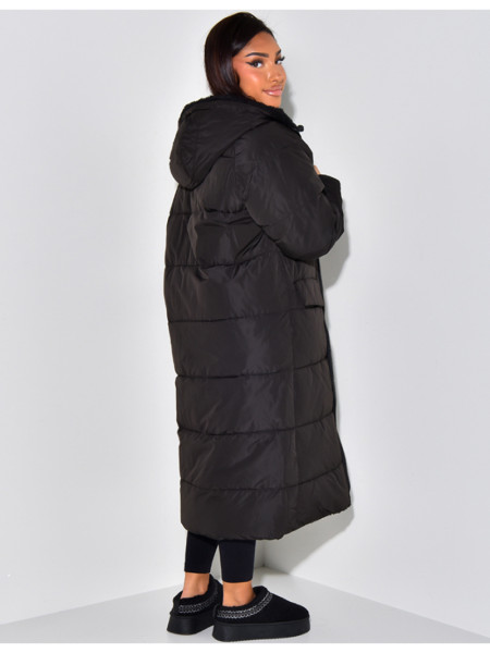 Wende-Daunenjacke mit Pelzfutter