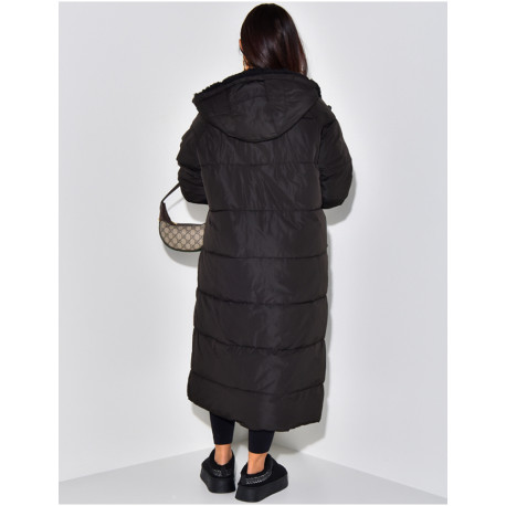 Wende-Daunenjacke mit Pelzfutter