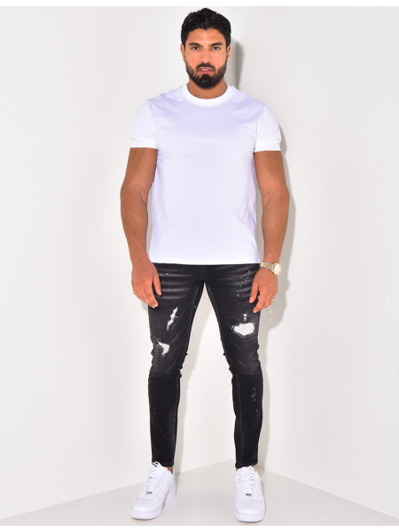 Jeans destroy délavé