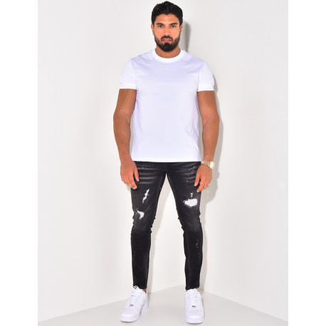 Jeans destroy délavé