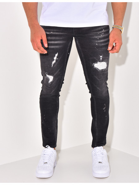 Jeans destroy délavé