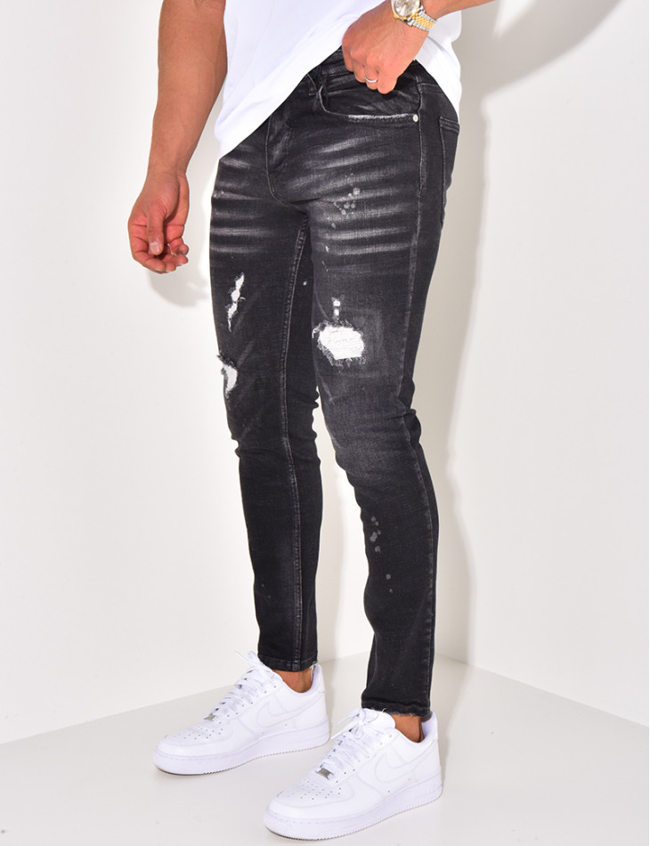 Jeans destroy délavé