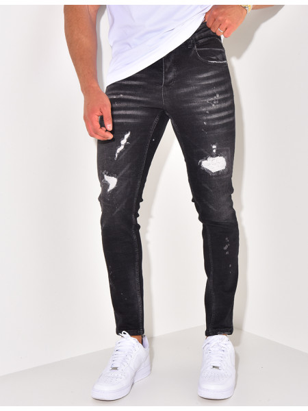 Jeans destroy délavé