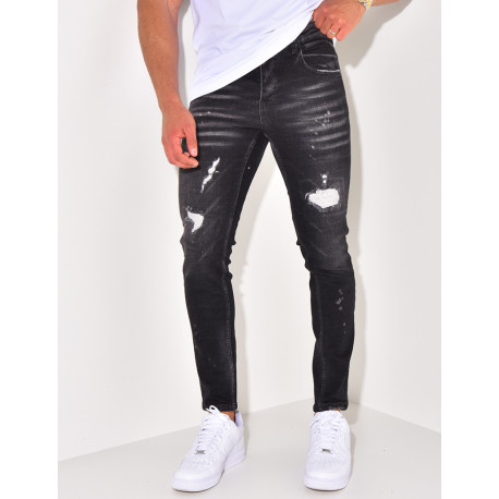 Jeans destroy délavé