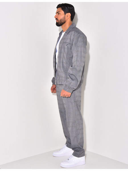 Ensemble pantalon et veste à carreaux