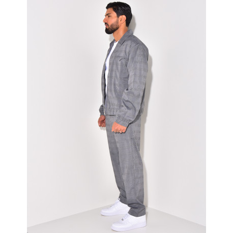 Ensemble pantalon et veste à carreaux
