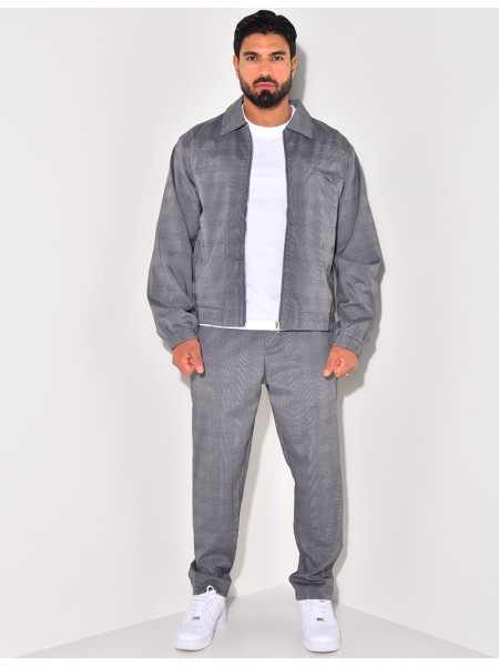 Ensemble pantalon et veste à carreaux