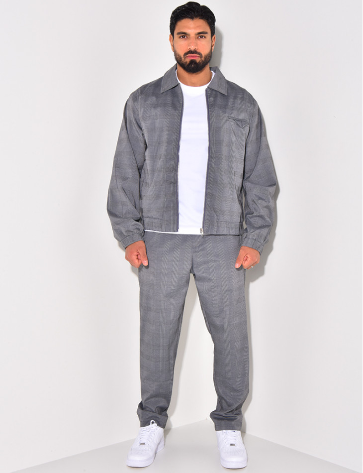 Ensemble pantalon et veste a carreaux