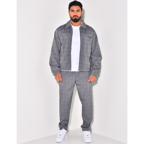 Ensemble pantalon et veste à carreaux