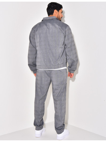 Ensemble pantalon et veste à carreaux