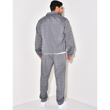 Ensemble pantalon et veste à carreaux